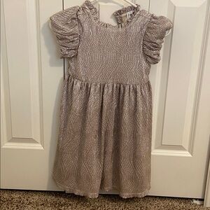 Janie and Jack shimmery champagne dress size 7 girls